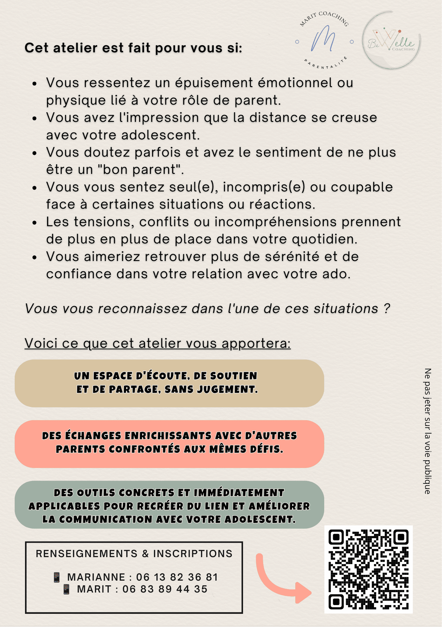 Atelier pour parents d'ado